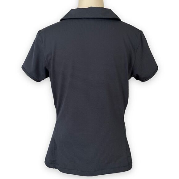 Nike Golf Sphere Dry Mock Wrap Pattern Waistband V-Neck Short Sleeve Polo - Picture 6 of 16